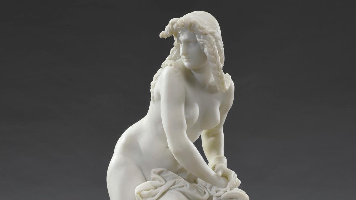 56 250 €Albert-Ernest Carrier-Belleuse (1824-1887), L’Amazone captive, modèle réalisé... Cote : les Amazones, du mythe à la réalité