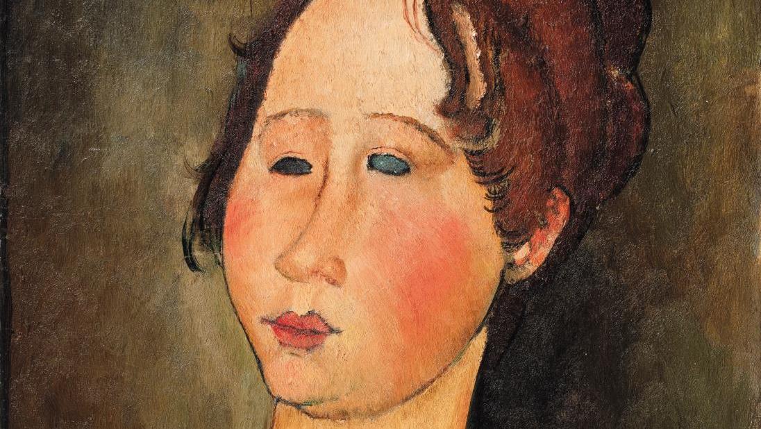 Amedeo Modigliani (1884-1920), La Bourguignonne, 1918, huile sur toile, signée en... Modigliani, quand le visage fait événement 