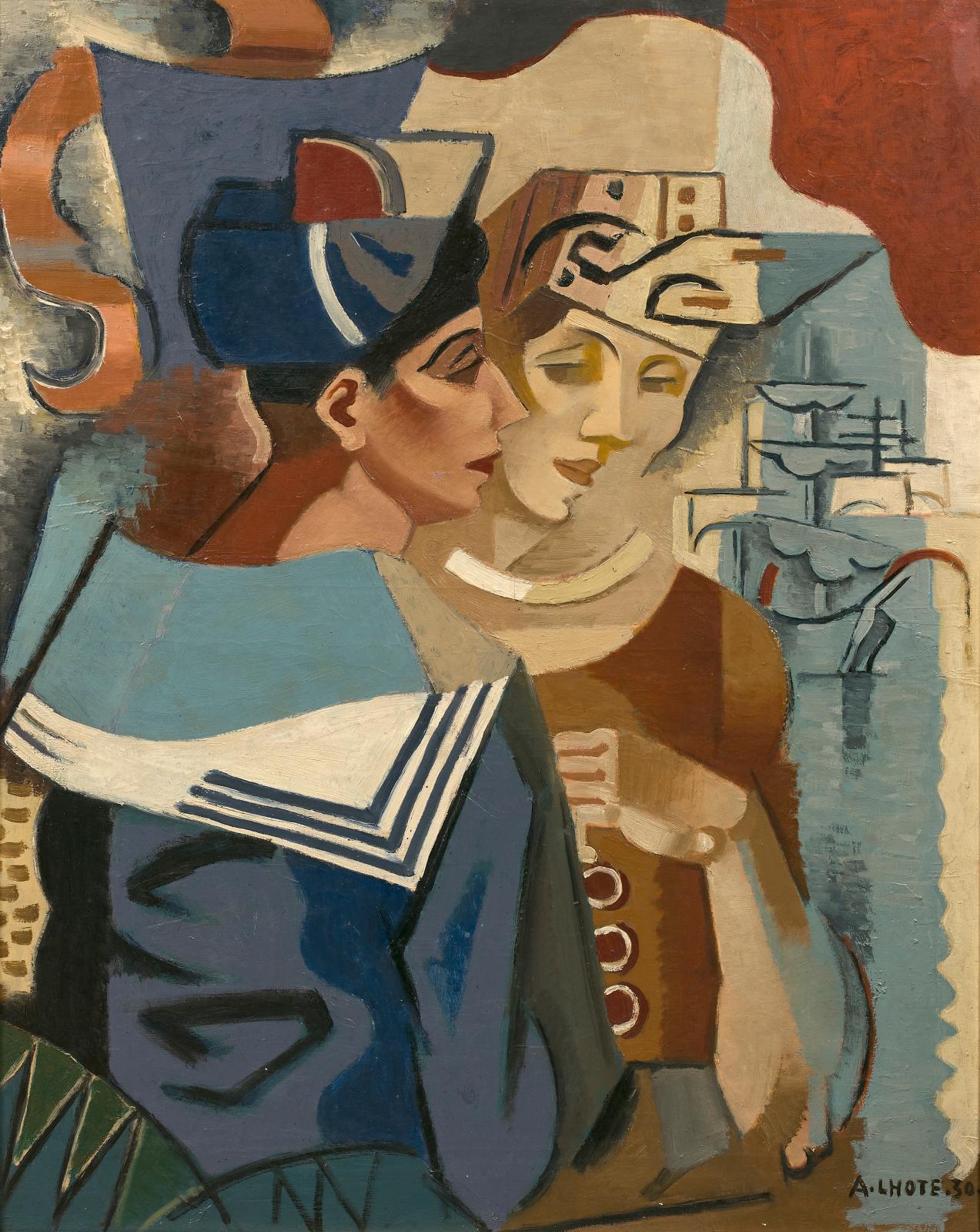 André Lhote (1885-1962), Marin et Martiniquaise, 1930, huile sur toile, 91,5 x 73 cm. Adjugé : 139 264 €
