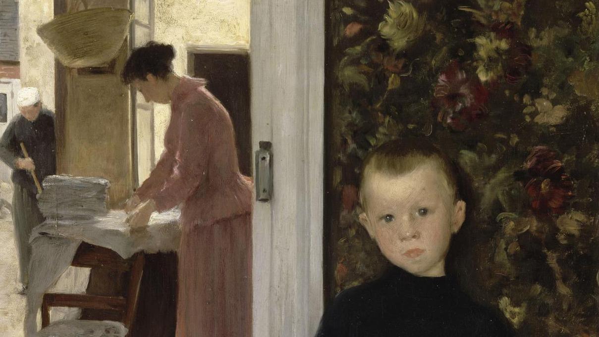 Paul Mathey (1844-1929), Enfant et femme dans un intérieur (Woman and Child in an... Giverny: Childhood Through the Impressionists’ Eyes