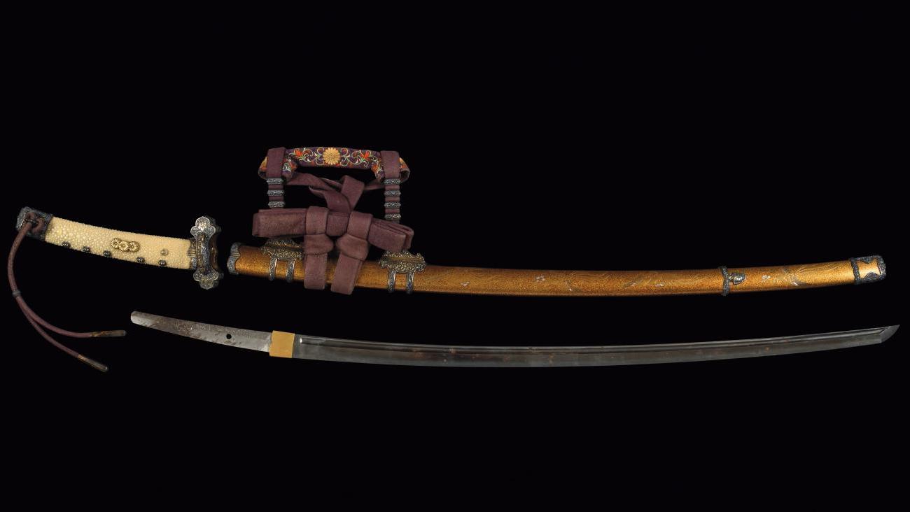 Gassan Sadakazu (1836-1918), sabre d’honneur du maréchal Joffre dit «tachi katana»,... Maréchal Joffre, sabre au clair !