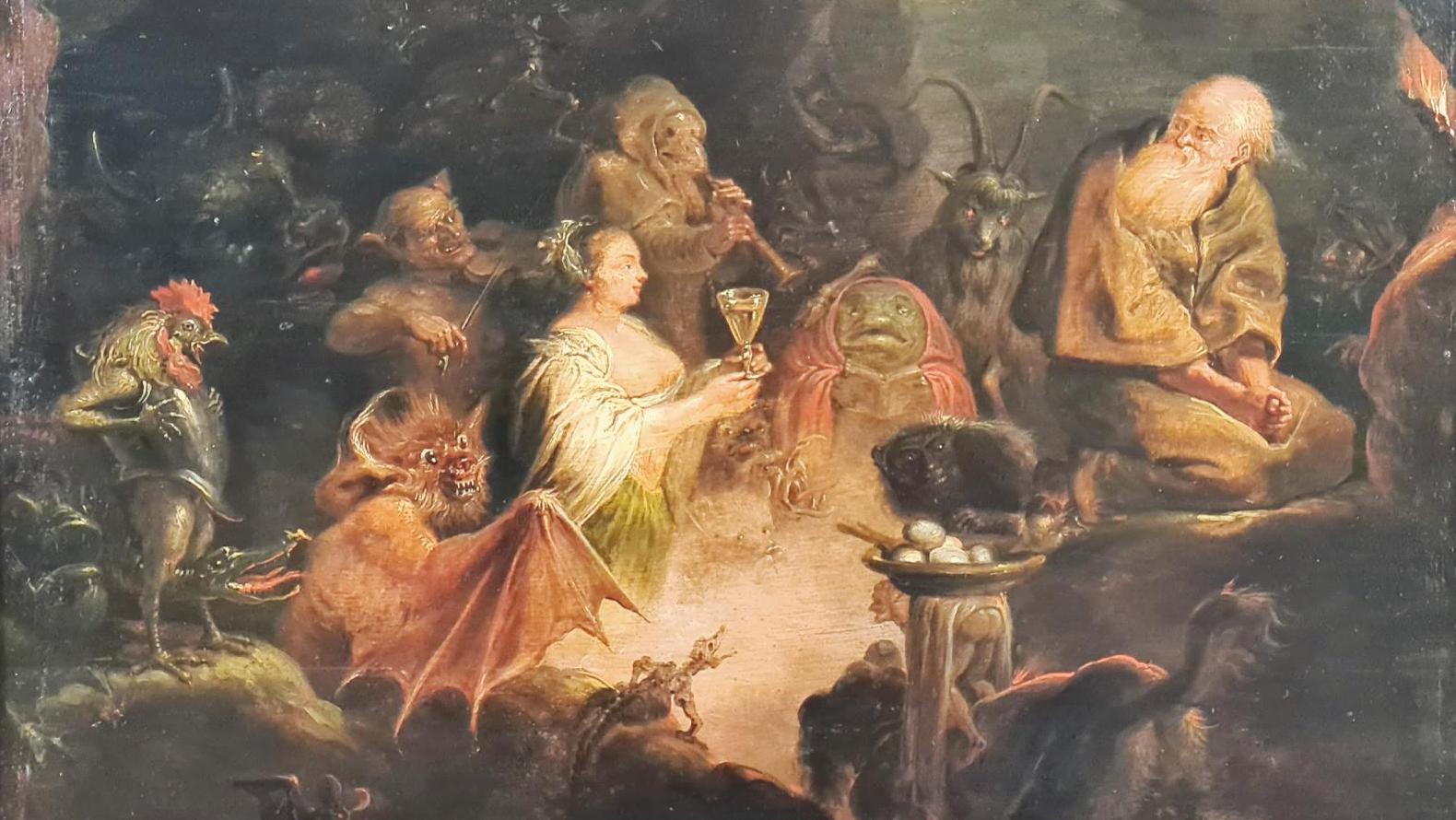 École flamande vers 1700, suiveur de Cornelis Saftleven (vers 1607-1681), La Tentation... Les tourments de la tentation en peintures