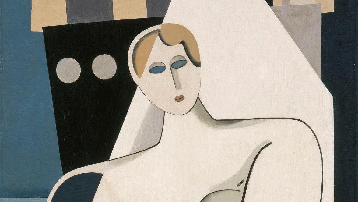 Marcelle Cahn (1895-1981), Femme et voilier, 1926-1927, huile sur toile, 66 x 50 cm,... Une rétrospective Marcelle Cahn à Rennes
