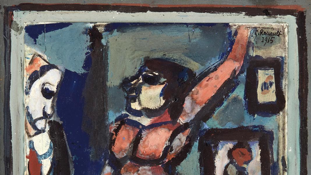 Georges Rouault (1871-1958), Discorde III, 1915, tempera sur papier, signée et datée,...  De Paris à Venise, les cheminements d’une collection d’art moderne