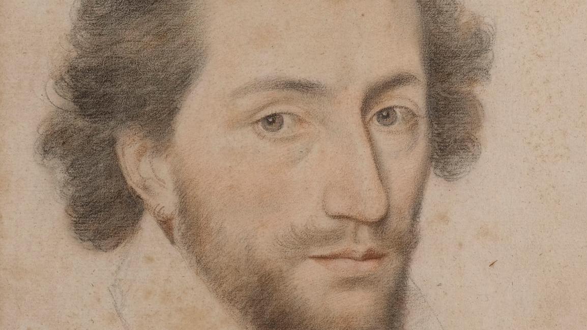 Étienne Dumonstier (1540-1603), Portrait d’homme barbu, pierre noire, sanguine, pierre... Dumonstier, le visage de la Renaissance