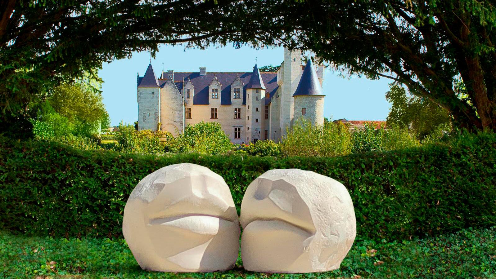Laurent Pernot (b. 1980), The Kiss, 2022, concrete and various materials.© Adagp,... The Enchanting Château du Rivau in the Loire Valley