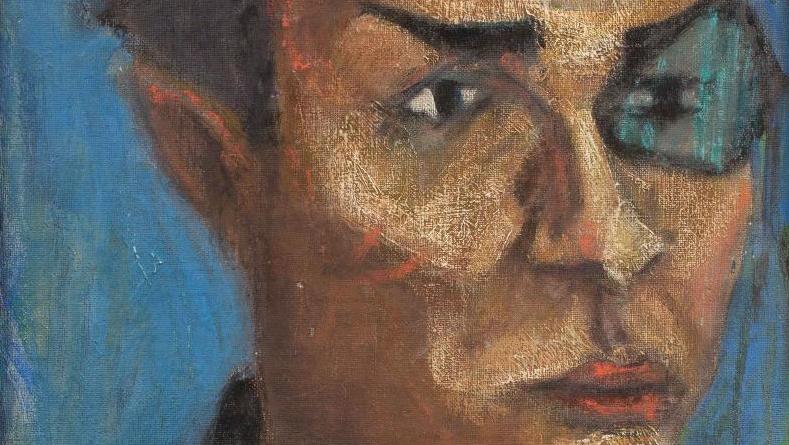Marcel Janco (1895-1984), "Portrait of Tristan Tzara", oil on cardboard mounted on... Michel Seuphor: Pioneer Collector 