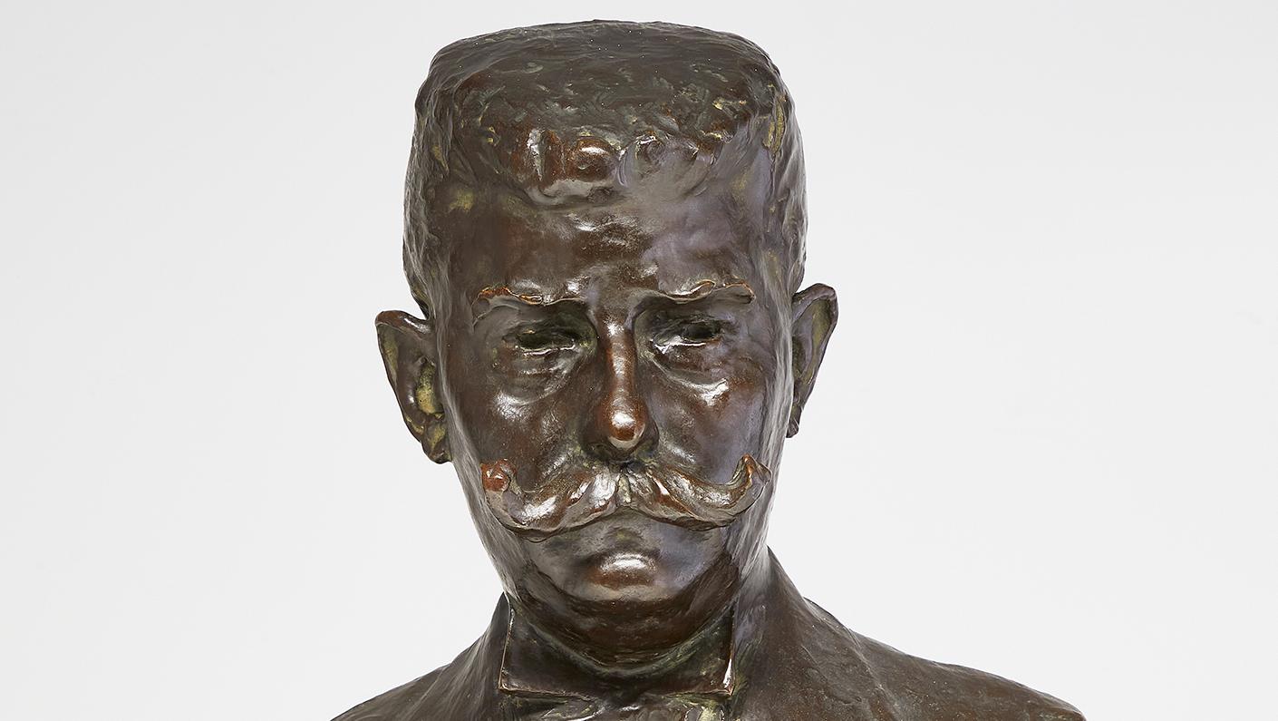 Constantin Brancusi (1876-1957), Portrait d’Achille Baldé, 1906, épreuve en bronze... Constantin Brancusi chez Chartier
