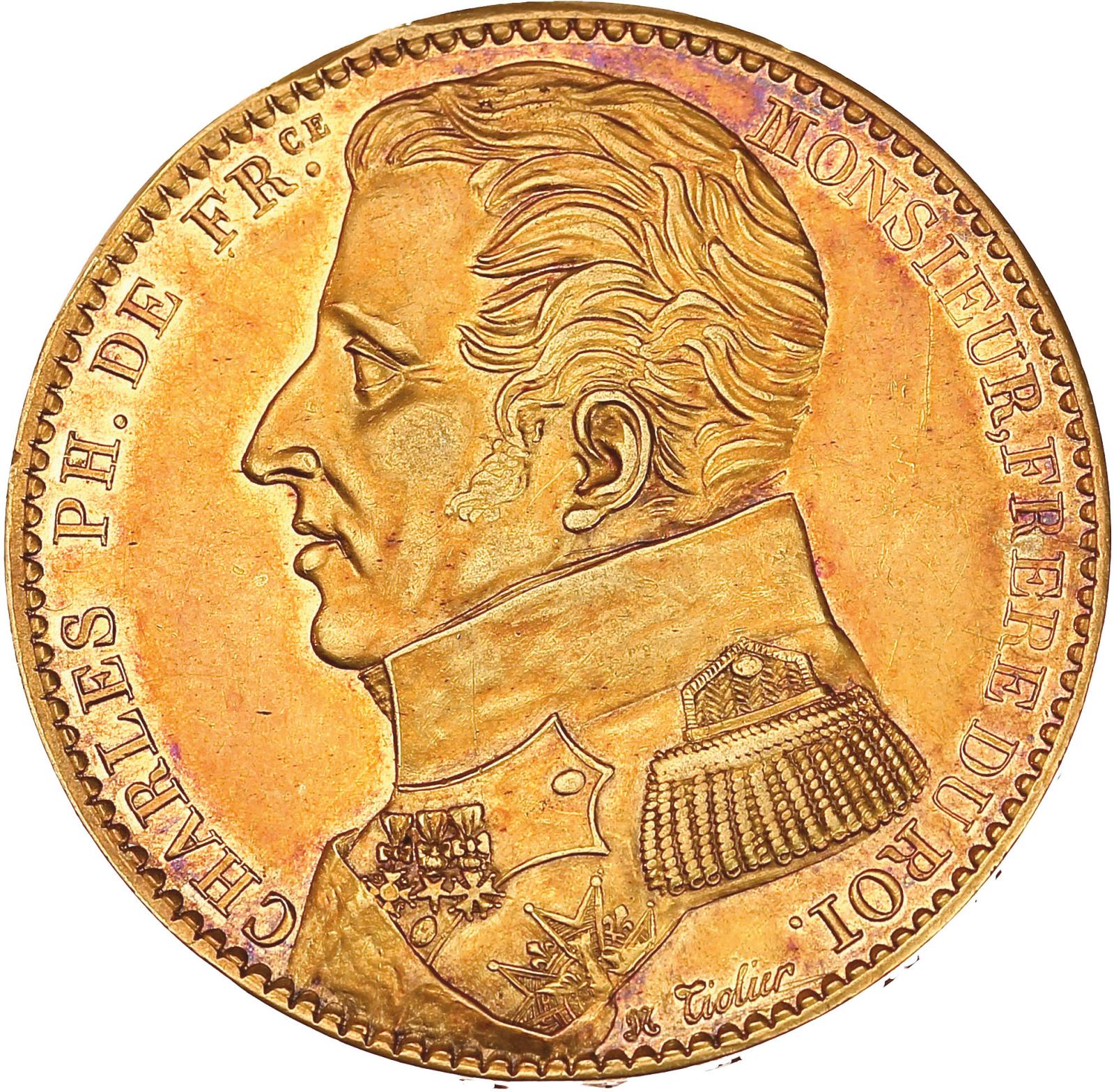 Charles de France sur une monnaie d'or