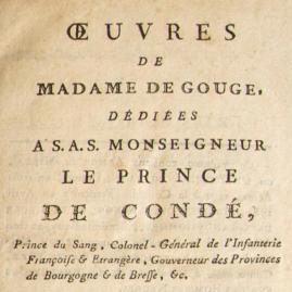 Olympe de Gouges au prince de Condé - Avant Vente