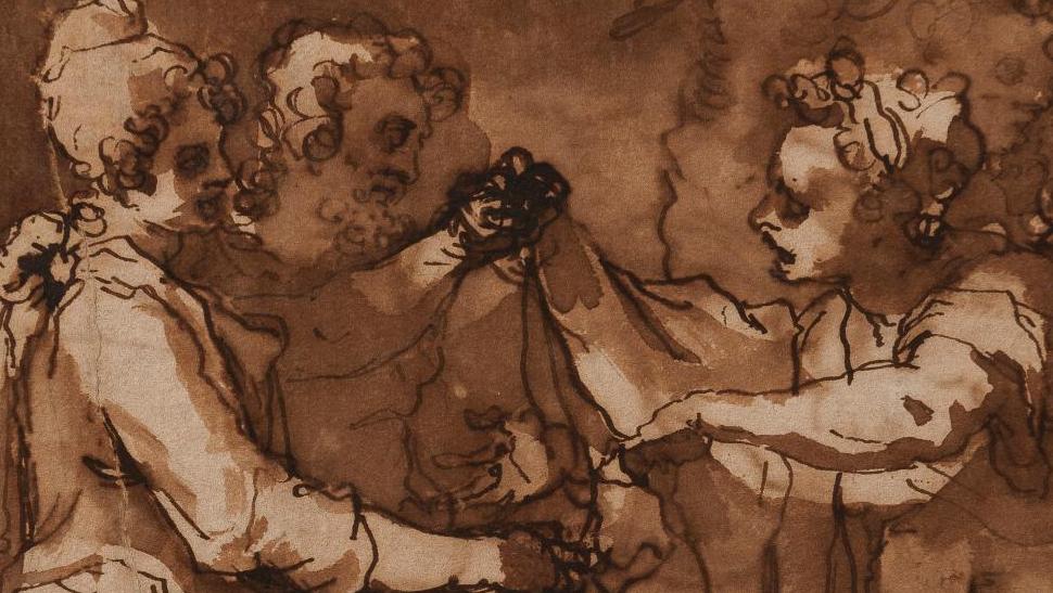 Taddeo Zuccaro (1529-1566), Les Frères de Joseph partageant sa tunique, plume et... Une histoire de frères ennemis
