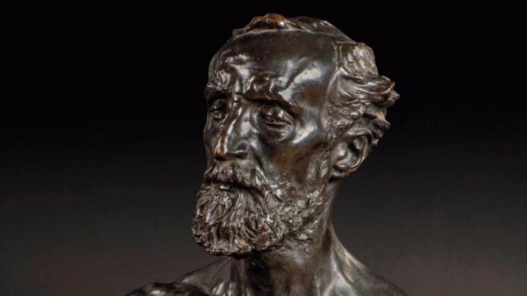 Auguste Rodin (1840-1917), Jules Dalou, modèle créé en 1883, buste en bronze à patine... Jules Dalou par Rodin