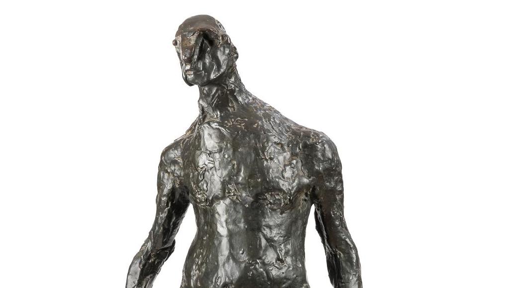 Germaine Richier (1902-1959), L’Homme qui marche, 1961, épreuve en bronze patiné... Gérard Depardieu, à travers l'art moderne