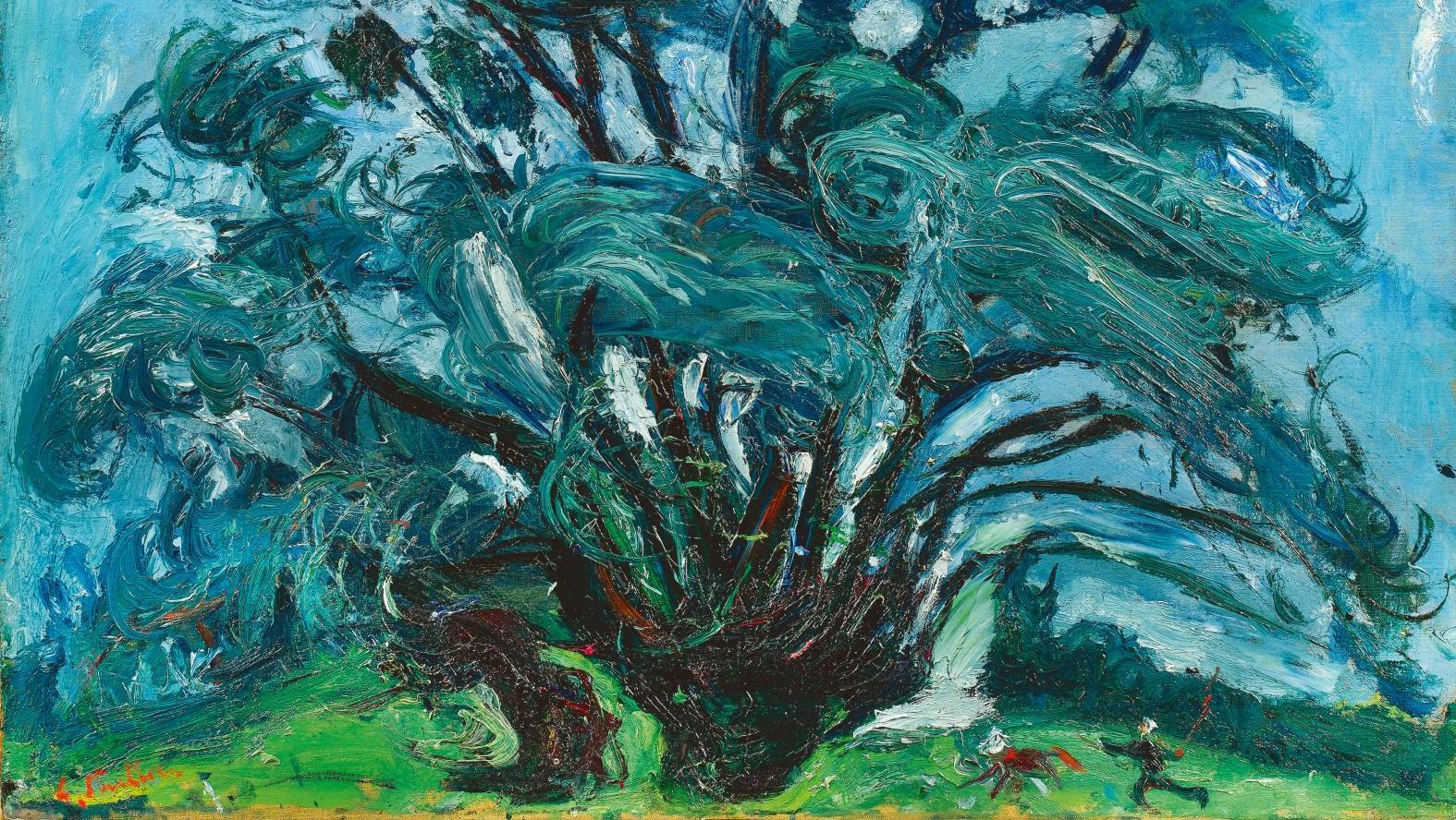1 157 000 € Chaïm Soutine (1894-1943), Arbres dans le vent ou Avant l’orage, vers... Cote : le sacre des arbres
