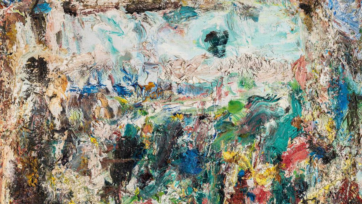 Eugène Leroy (1910-2000), Paysage à la fenêtre (Landscape in the Window), 1976, oil... Gérard Depardieu’s Leroys Reveal a Master of Material
