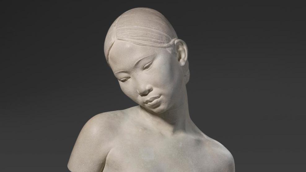 Évariste Jonchère (1892-1956), Jeune Femme vietnamienne ou Torse de femme annamite,... La douceur d'un buste d'Évariste Jonchère