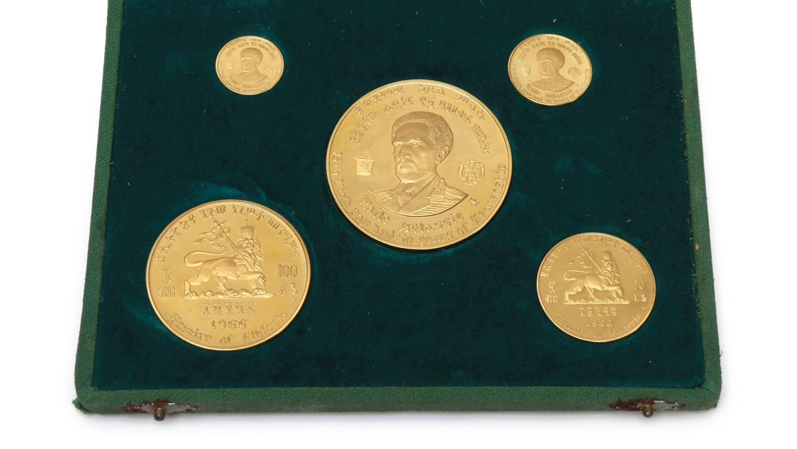   Monnaies d'or pour Hailé Sélassié