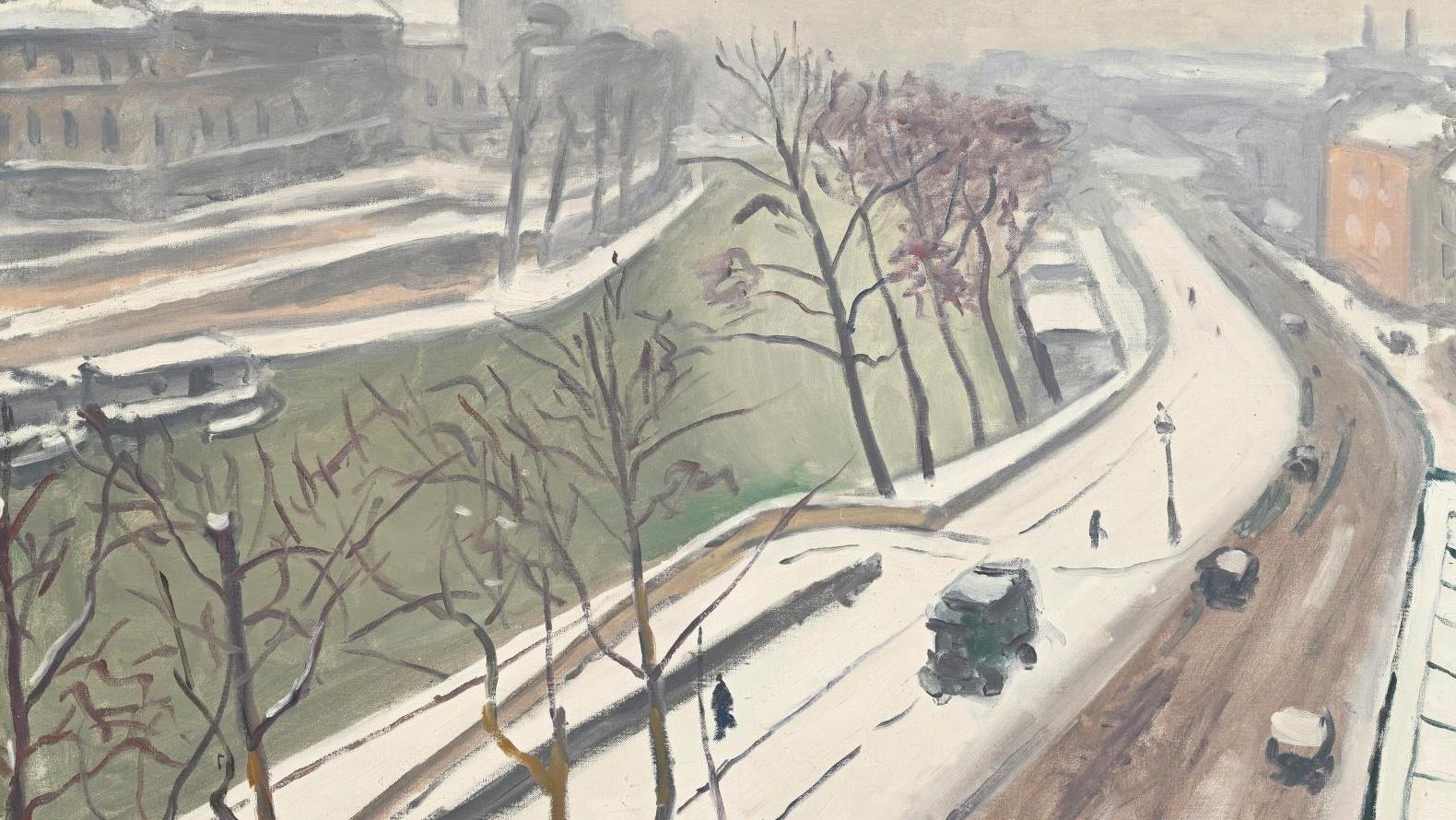 Albert Marquet (1875-1947), Quai des Grands-Augustins, neige, vers 1938, huile sur... Vue sur Seine par Albert Marquet