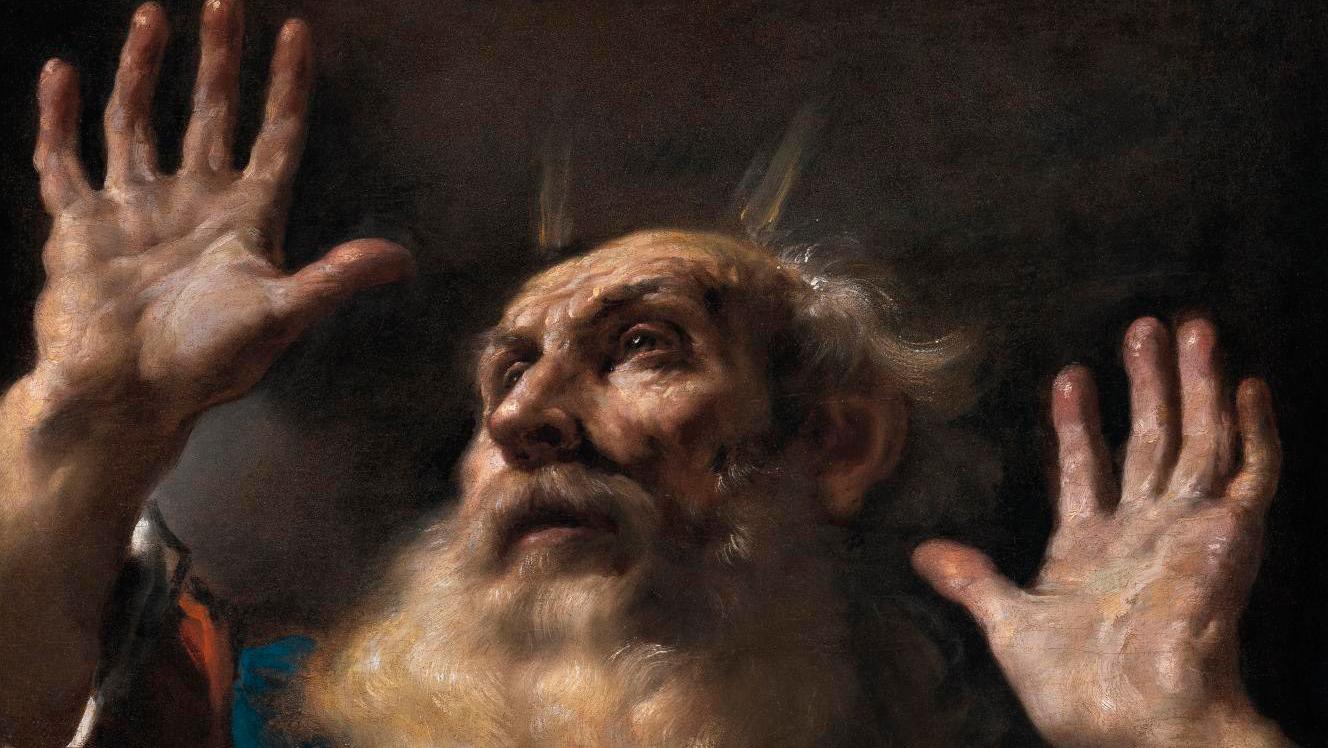 Giovanni Francesco Barbieri, known as "Guercino" (1591-1666), Moses, oil on canvas,... Fabrizio Moretti Launches a New Gallery in Paris 