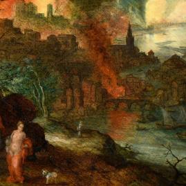 Sodome et Gomorrhe en flammes par Jan Bruegel l’Ancien - Zoom