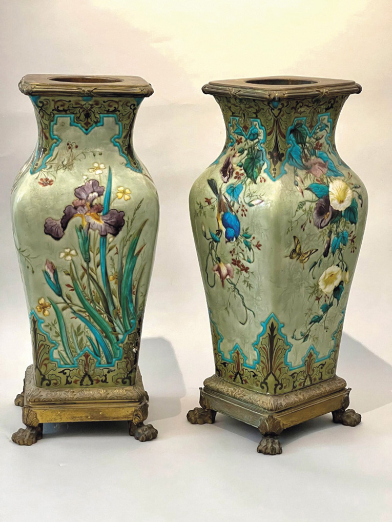  Vases aux oiseaux de Théodore Deck