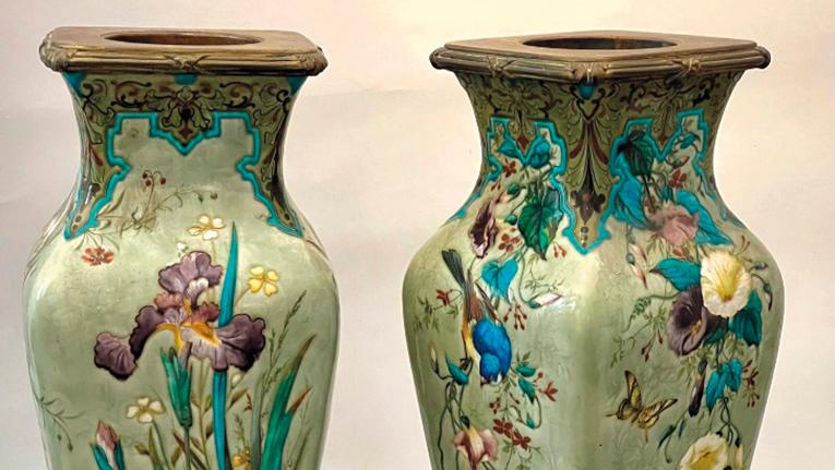    Vases aux oiseaux de Théodore Deck