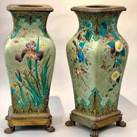 Panorama (après-vente) -  Vases aux oiseaux de Théodore Deck