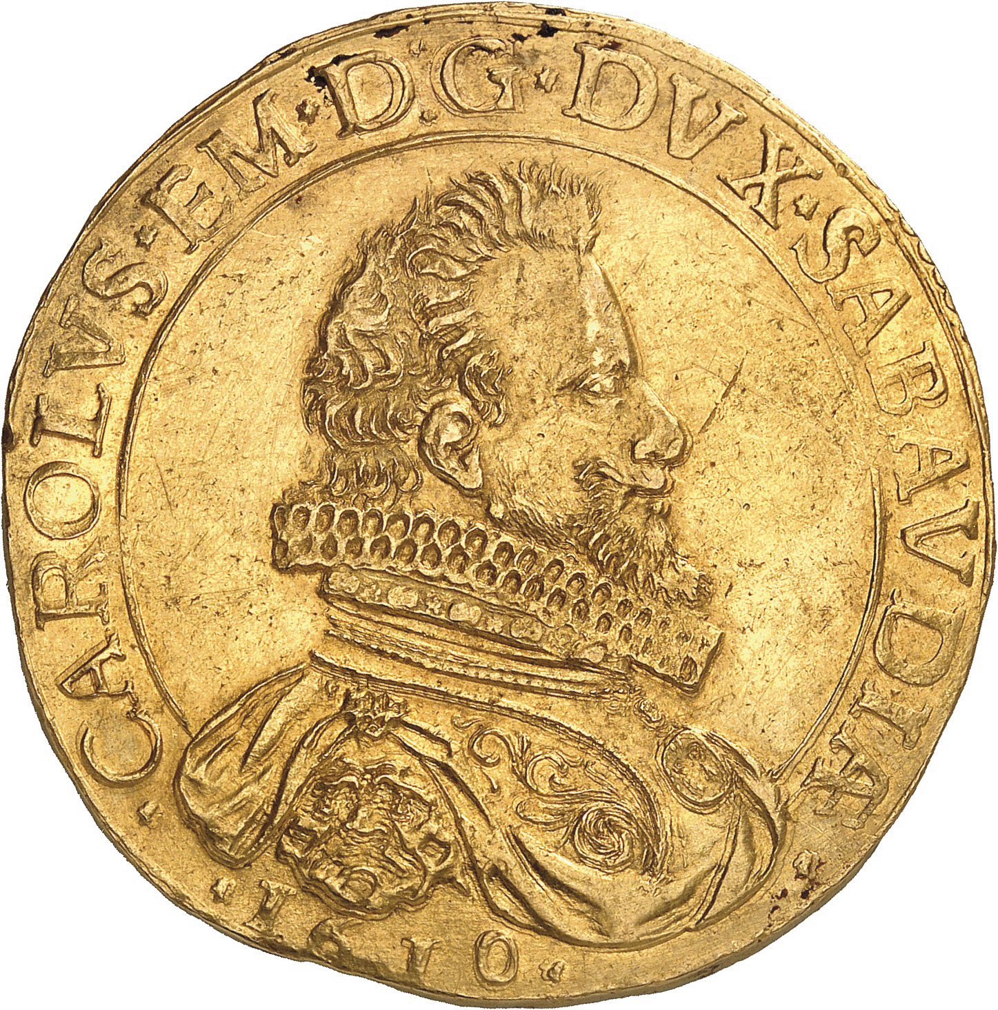 Rare écu d’or de Charles-Emmanuel Ier de Savoie