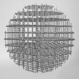 Sphère-Trame : François Morellet en 3D