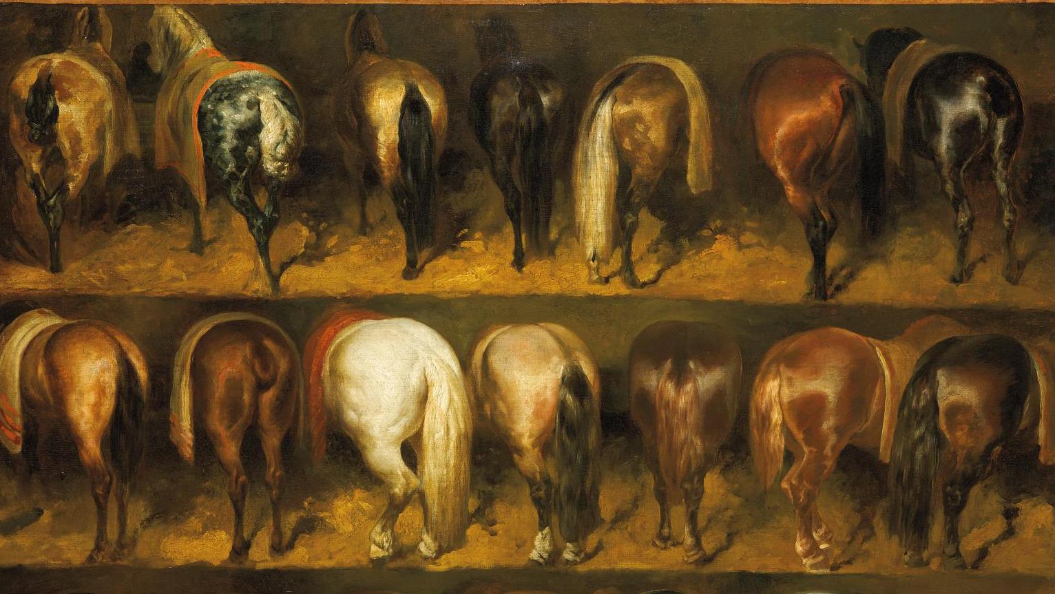 Théodore Géricault (1791-1824) and a collaborator, Vingt-et-une Croupes de chevaux... Twenty-One Horse Hindquarters, At Least Four by Théodore Géricault