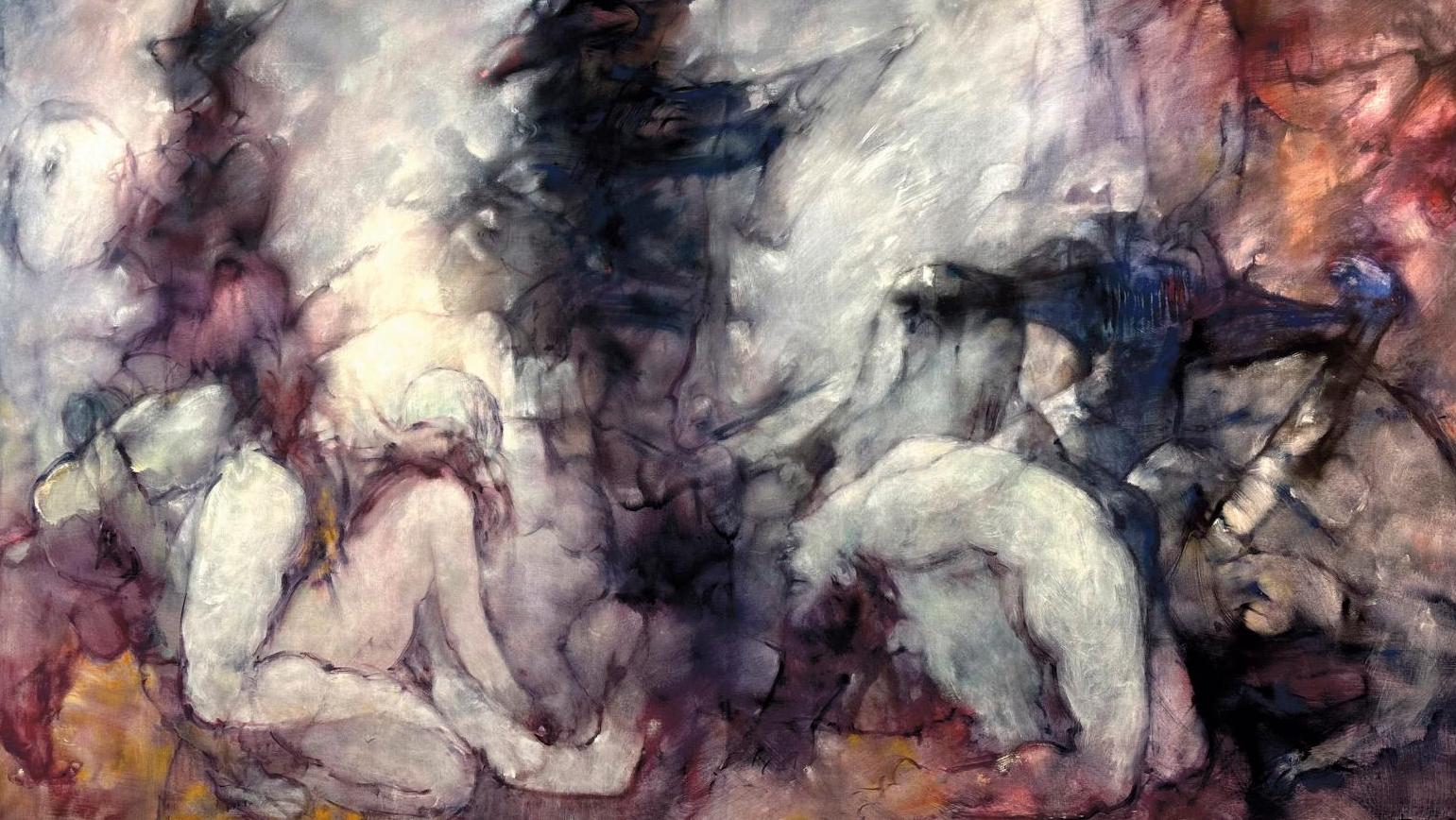 Dorothea Tanning (1910-2012), Éperdument, 1962, huile sur toile, 200 x 300 cm. ©... Les surréalistes femmes à la galerie Durazzo
