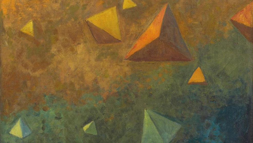 Paul Sérusier (1864-1927), Tétraèdres, 1910, huile sur toile, 92 x 56 cm,  musée... La marque d’un prophète