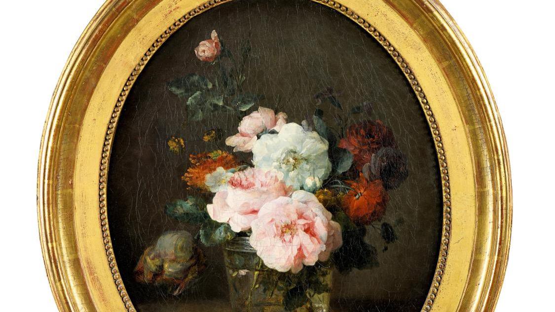 Anne Vallayer-Coster (1744-1818), Fleurs dans un vase bleu et Fleurs dans un vase...  Classical Highlights from Vallayer-Coster to Goya 