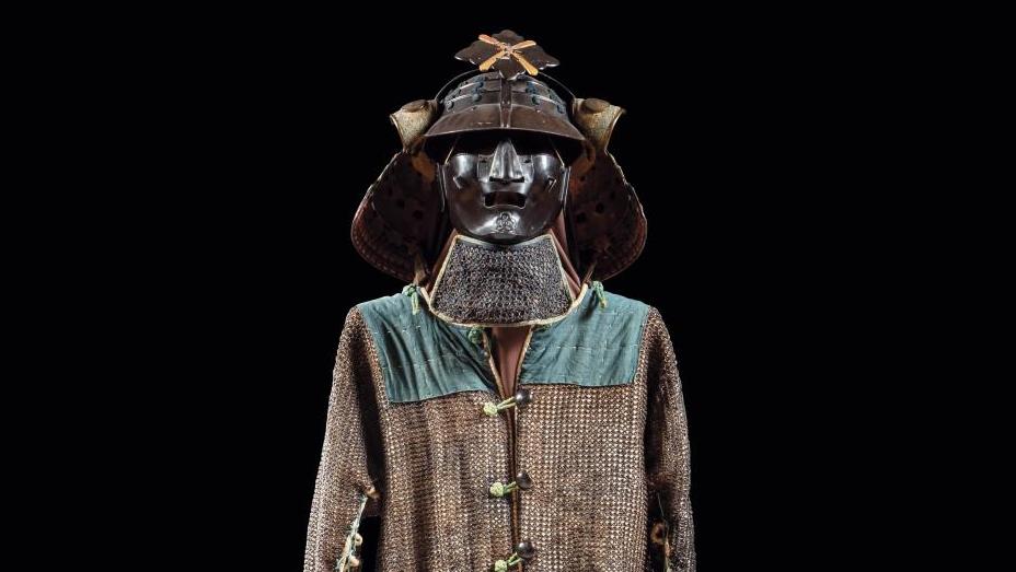 Japon, époque Edo, XIXe siècle. Armure composite de voyage composée d’un casque,... Collection Norbert Michaud : Japon et Haute Époque 