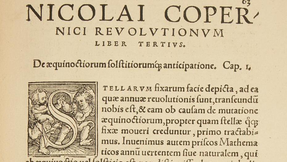 Nicolas Copernic (1473-1543), De revolutionibus orbium coelestium, Libri VI, Nuremberg,... Le livre de Copernic qui a changé la face du monde
