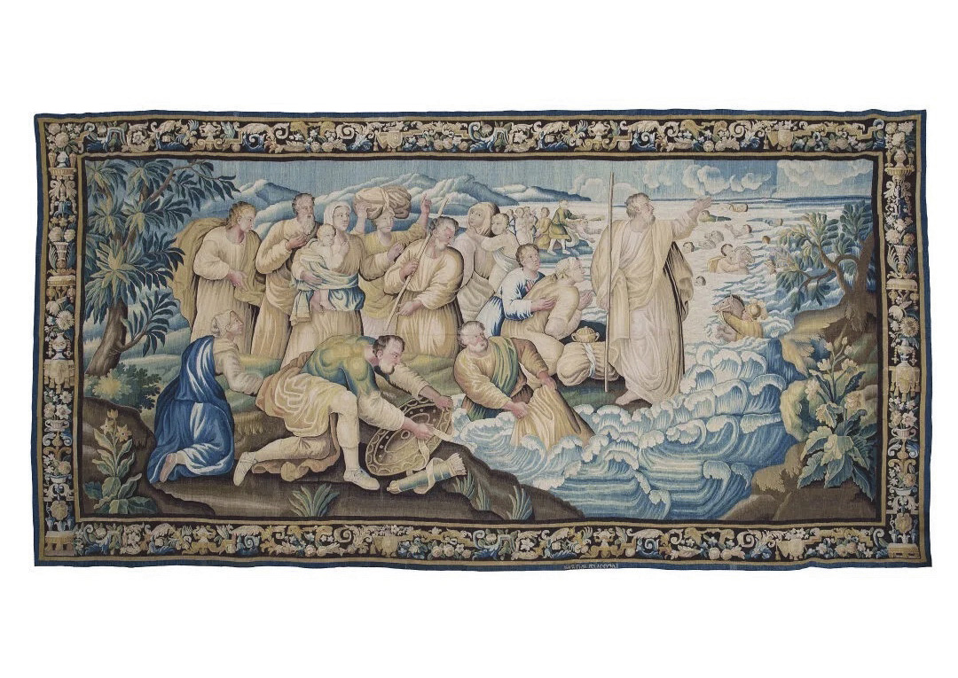 Moïse sur une tapisserie monumentale d'Aubusson