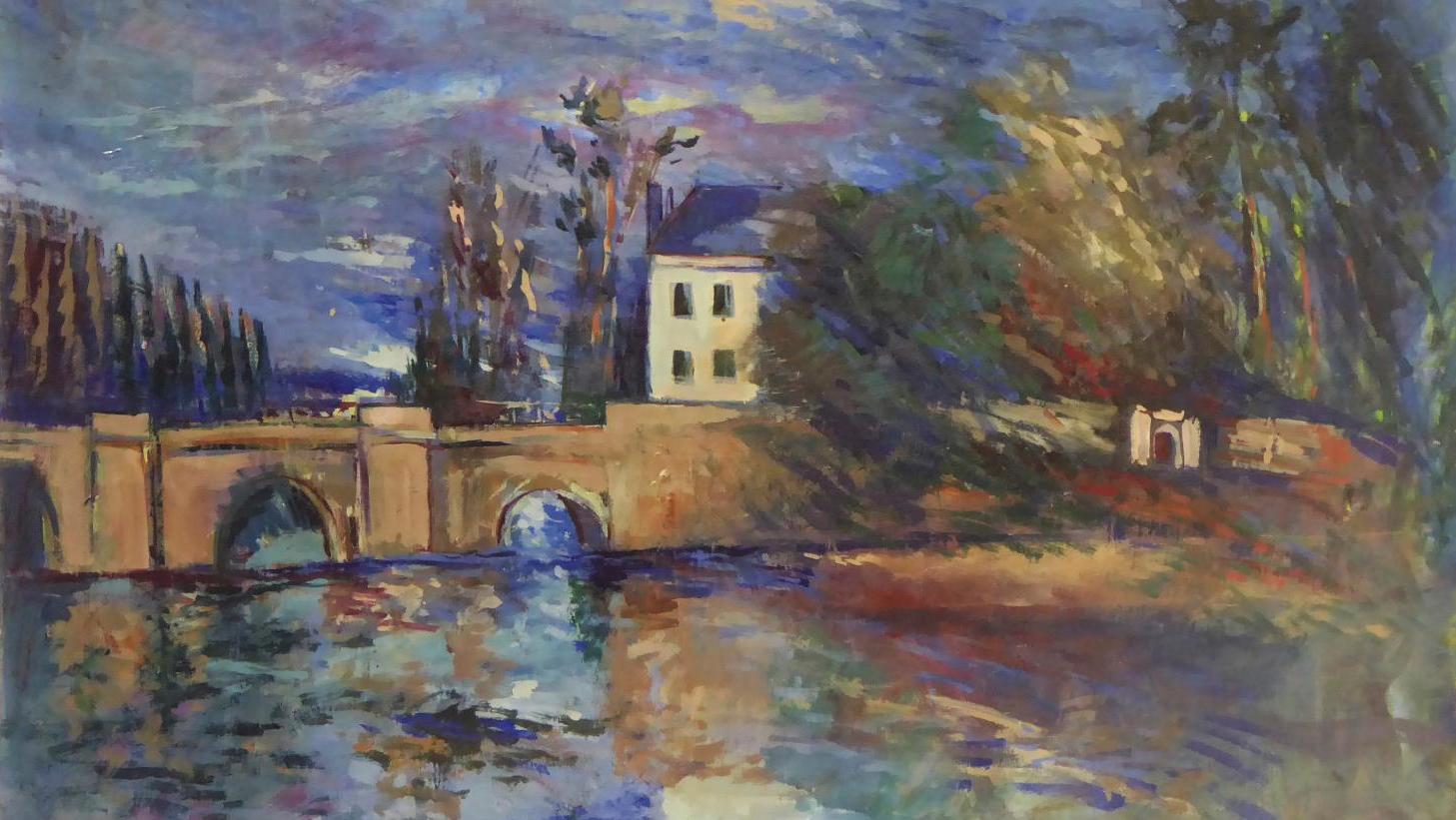 Jean Dufy (1888-1964), La Creuse à La Haye-Descartes, 1921, huile sur toile, 55 x 66 cm.... Jean Dufy, années 1920