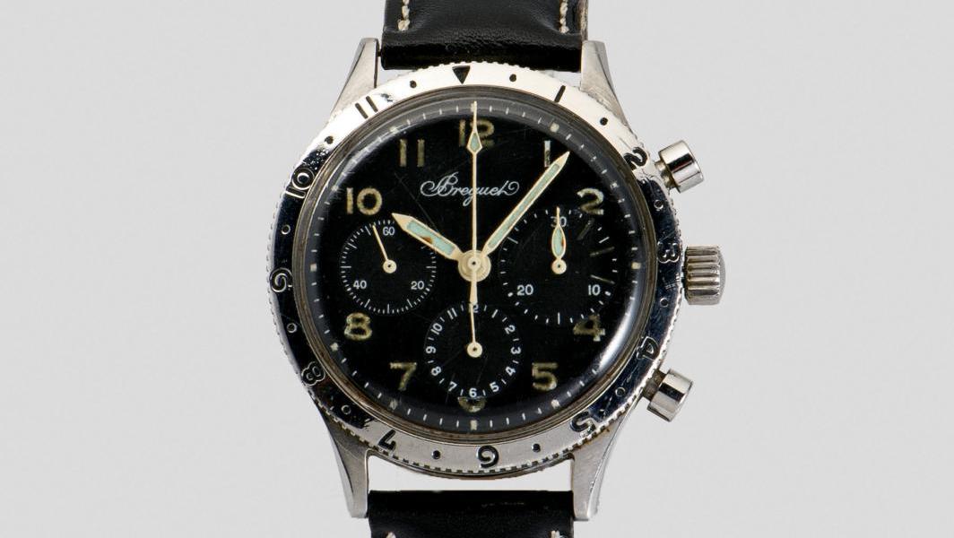 Breguet, montre chronographe Type XX n° 1888, 1955, en acier, mouvement mécanique,... Montre Breguet : une Type XX historique