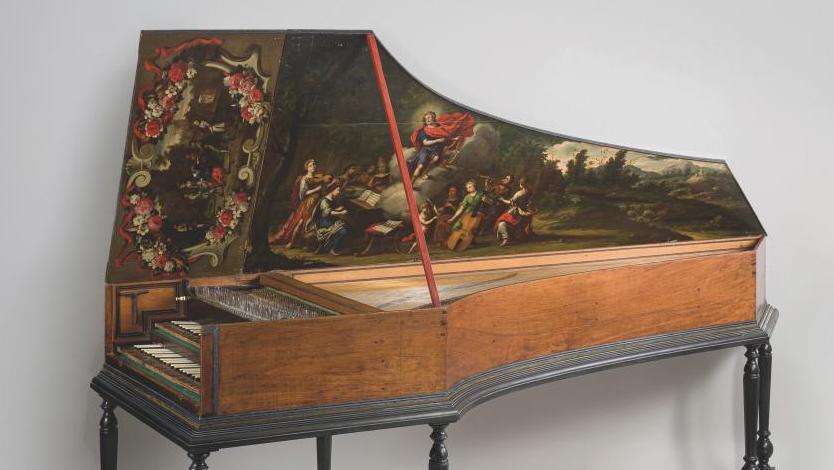 Claude Labrèche (1642-1711), clavecin à deux claviers, signé « fait à Carpentras... Un rarissime clavecin de Claude Labrèche