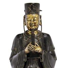 Wenchang Wang, un dieu lettré en bronze de la dynastie Ming  - Avant Vente