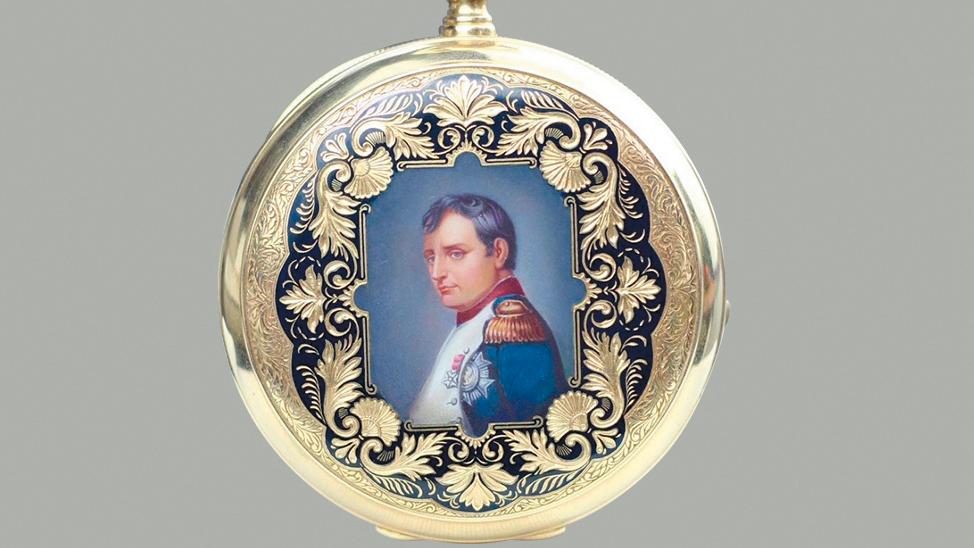   Napoléon sur une montre de poche signée Girard-Perregaux