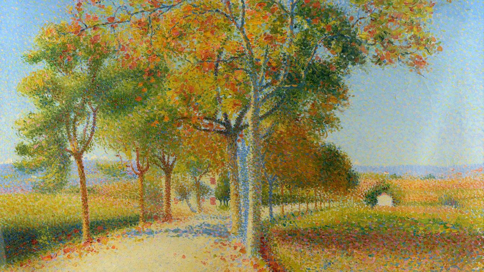 Achille Laugé (1861-1944), "La Route de Cailhau", 1914, oil on canvas, 43 x 58 cm... On the Road Again