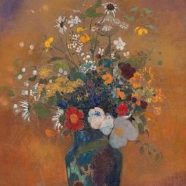  An Armful of Wildflowers in a Delicate Pastel by Odilon Redon  - Pre-sale