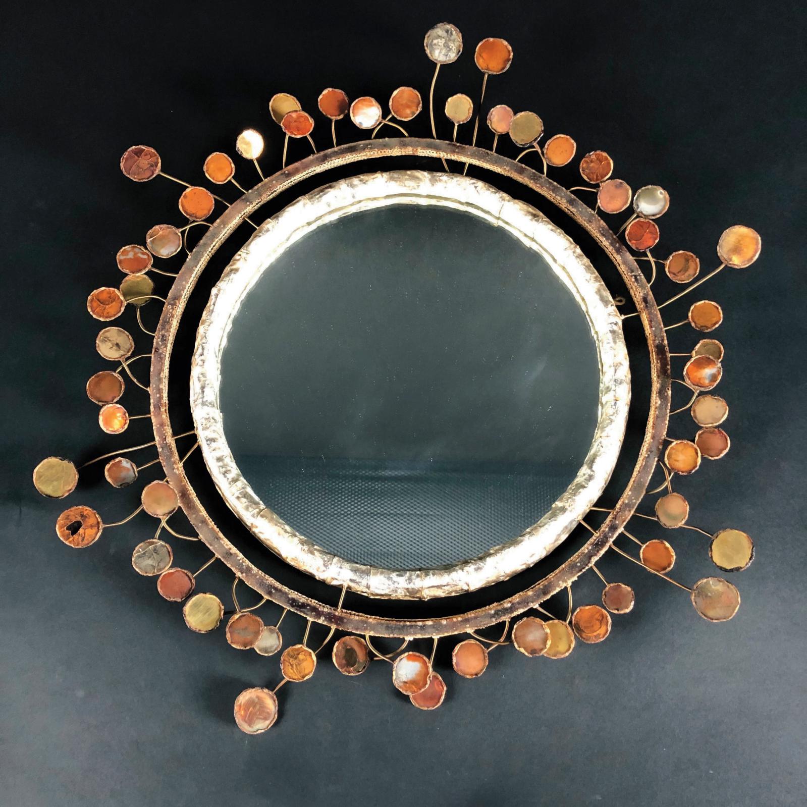 Rare miroir Sequins de Line Vautrin