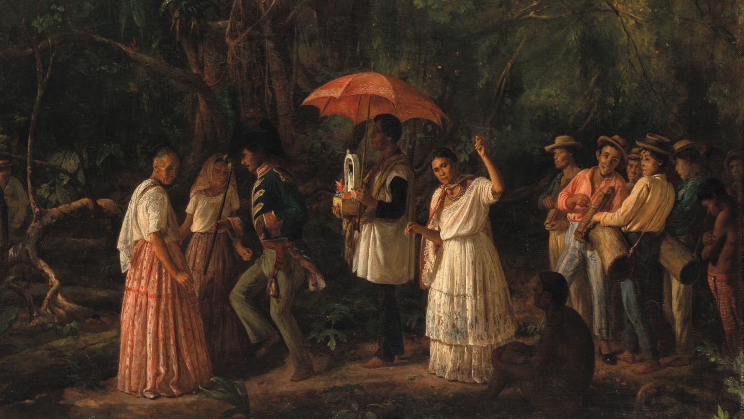 François Auguste Biard (1799-1882), Cérémonie de la fête de saint Benoît chez les... Biard et le Brésil du XIXe siècle