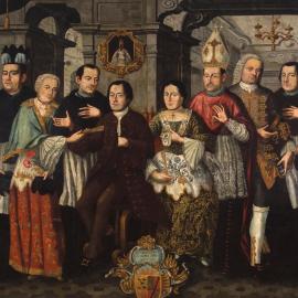 Portrait de bonne famille attribué à Cristóbal de Aguilar  