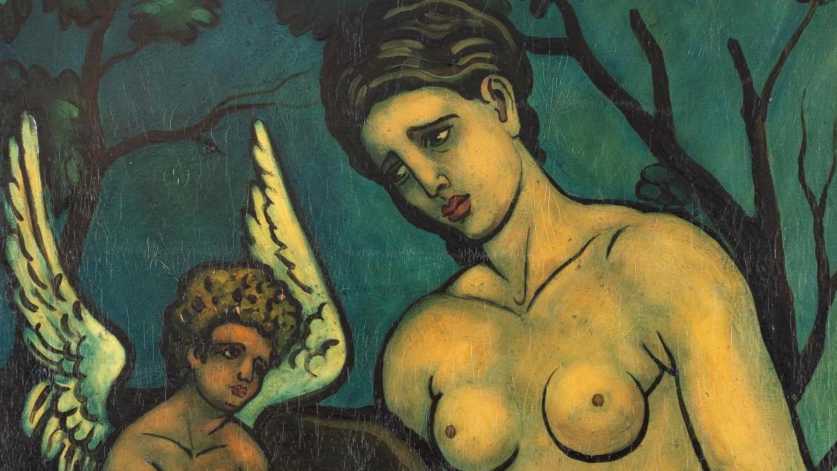 Francis Picabia 1879-1953, L’Amour et la Femme, 1935, huile sur toile, 92 x 73 cm....  Un énigmatique tableau de Francis Picabia