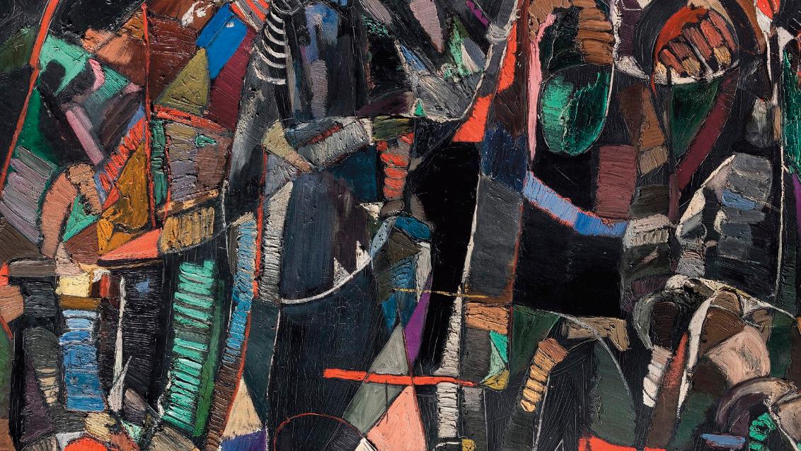 André Lanskoy (1902-1976), Sans titre, huile sur toile, 1956-1961, 114 x 145 cm.... L’abstraction généreuse d'André Lanskoy