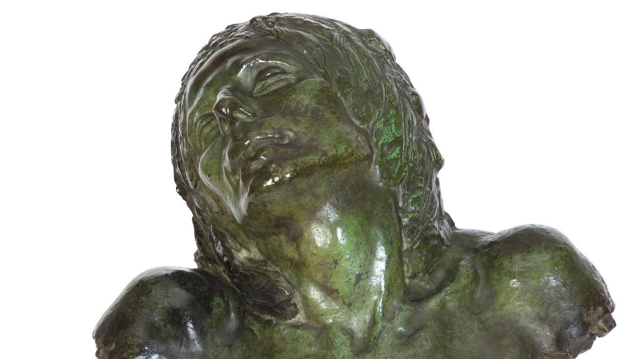 Séraphin Soudbinine (1867-1944), Anna Pavlova dans «La Mort du cygne», bronze à patine... La Mort du cygne par Soudbinine