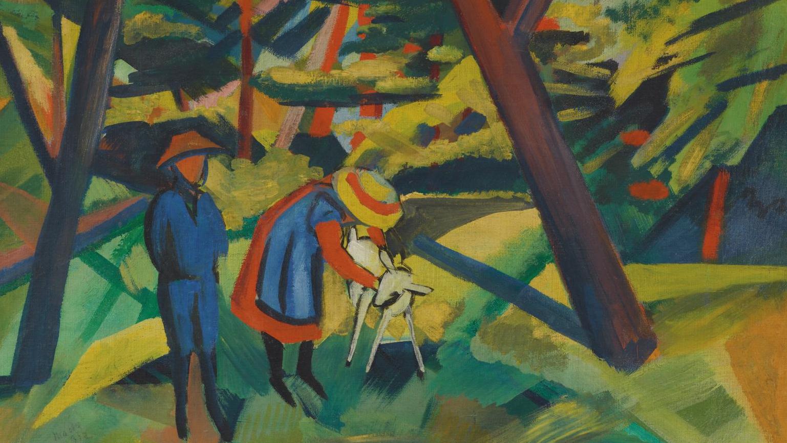 August Macke (1887-1914), Enfants avec une chèvre dans la forêt, 1912, huile sur... August Macke, la lumière avant tout
